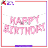 Happy Birthday Foil Balloon Banner for Decoration and Birthday Celebration