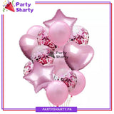 14 Pcs Confetti Decorative Party Balloons Set (Star, Heart Shaped & Confetti Filled Latex Party Balloons Set) For Birthday and Event
