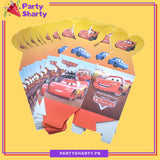D-2 Lightning Mc Queen Car Theme Goody Boxes Pack of 10 For Car Theme Birthday Celebration