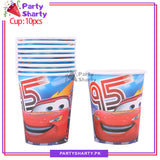 D-2 Lightning McQueen Theme Birthday Party Paper Cups / Glass For Themed Based Party Supplies and Decorations