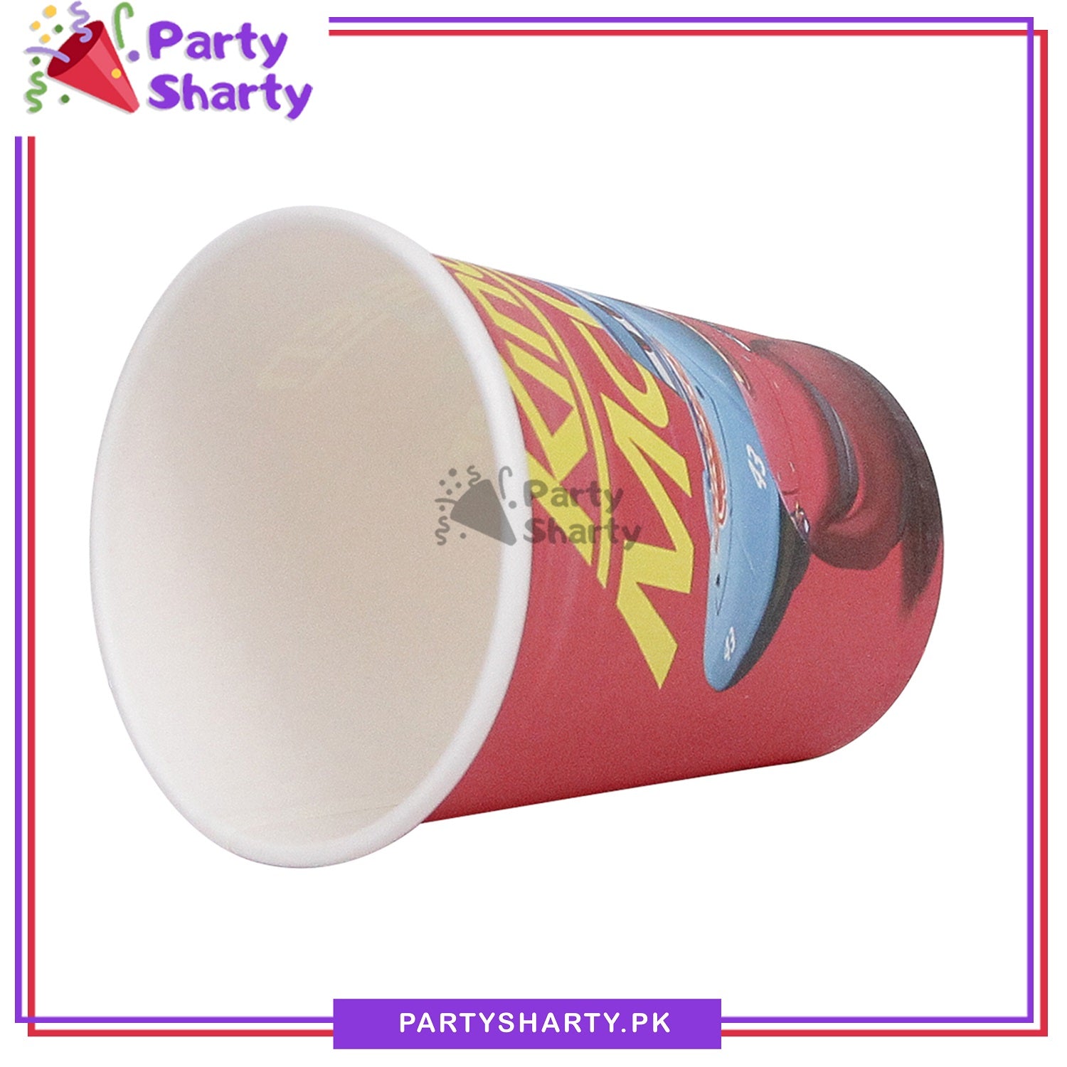 D-1 Lightning McQueen Theme Birthday Party Paper Cups / Glass For Themed Based Party Supplies and Decorations