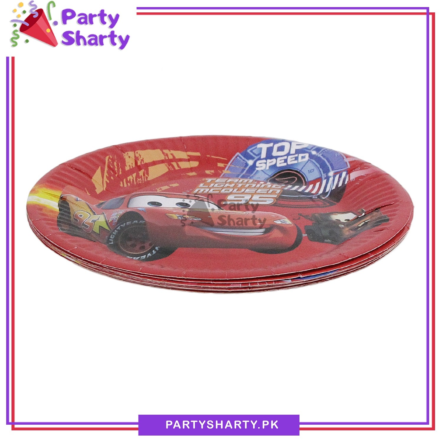 Lightning Mc-Queen Car Theme Party Disposable Paper Plates for Theme Party and Decoration