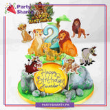 Lion King Theme Cake Topper Set of 6 for Lion King Theme Birthday Decoration and Celebration