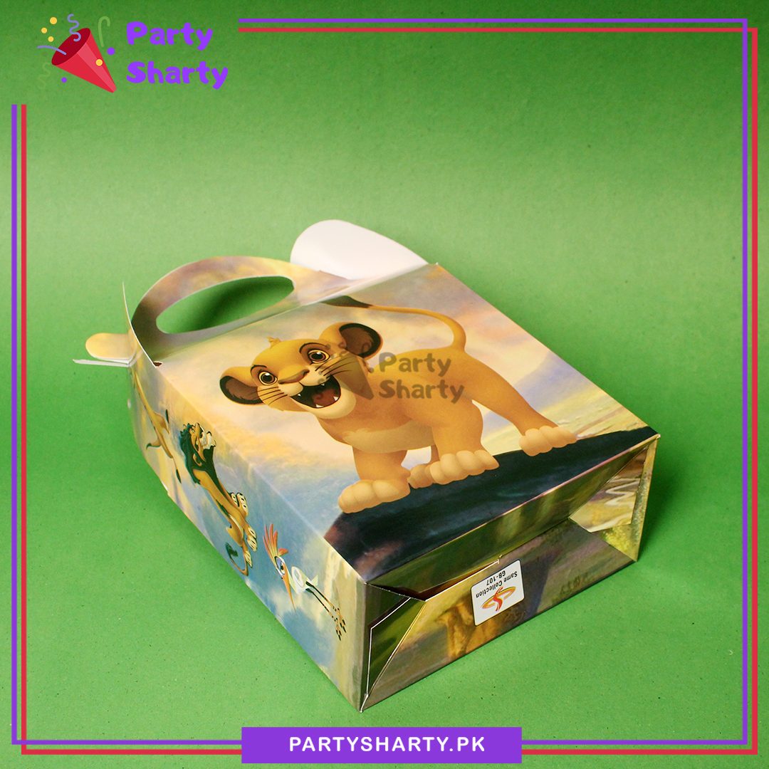 Lion King Theme Goody Boxes Pack of 6 For Jungle / Lion King Theme Birthday Decoration and Celebration