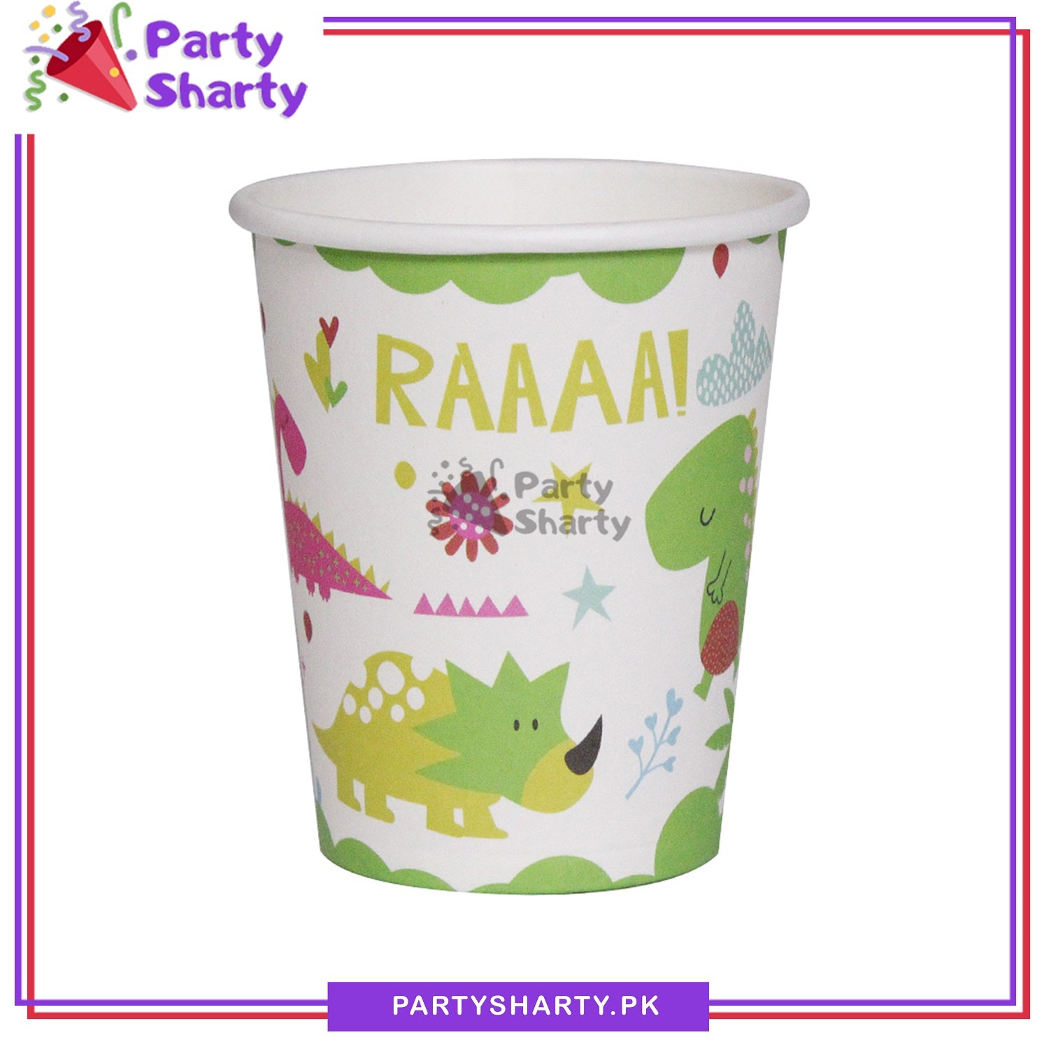 D2 Little Dino Theme Birthday Party Paper Cups / Glass For Themed Based Party Supplies and Decorations