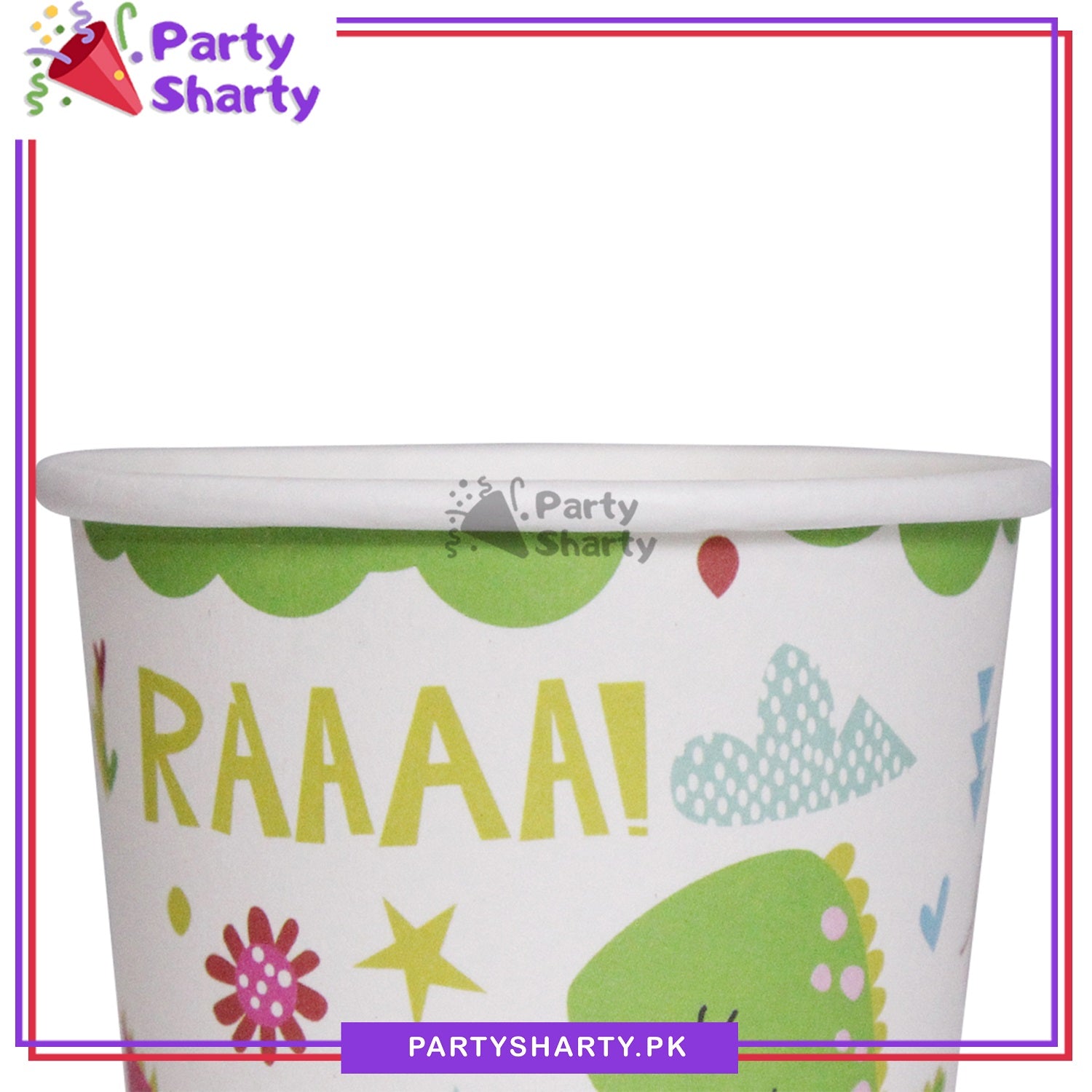 D2 Little Dino Theme Birthday Party Paper Cups / Glass For Themed Based Party Supplies and Decorations