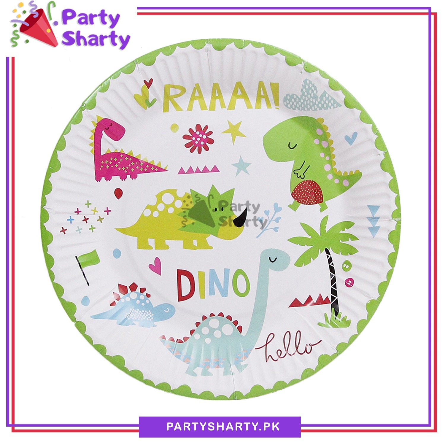 Little Dino Theme Party Disposable Paper Plates for Dinosaur Theme Party and Decoration