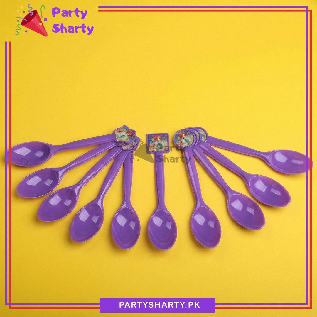 Ariel Mermaid 10pcs Cutlery Set (Spoon, Fork & Knife) for Mermaid Theme Birthday Table Decoration