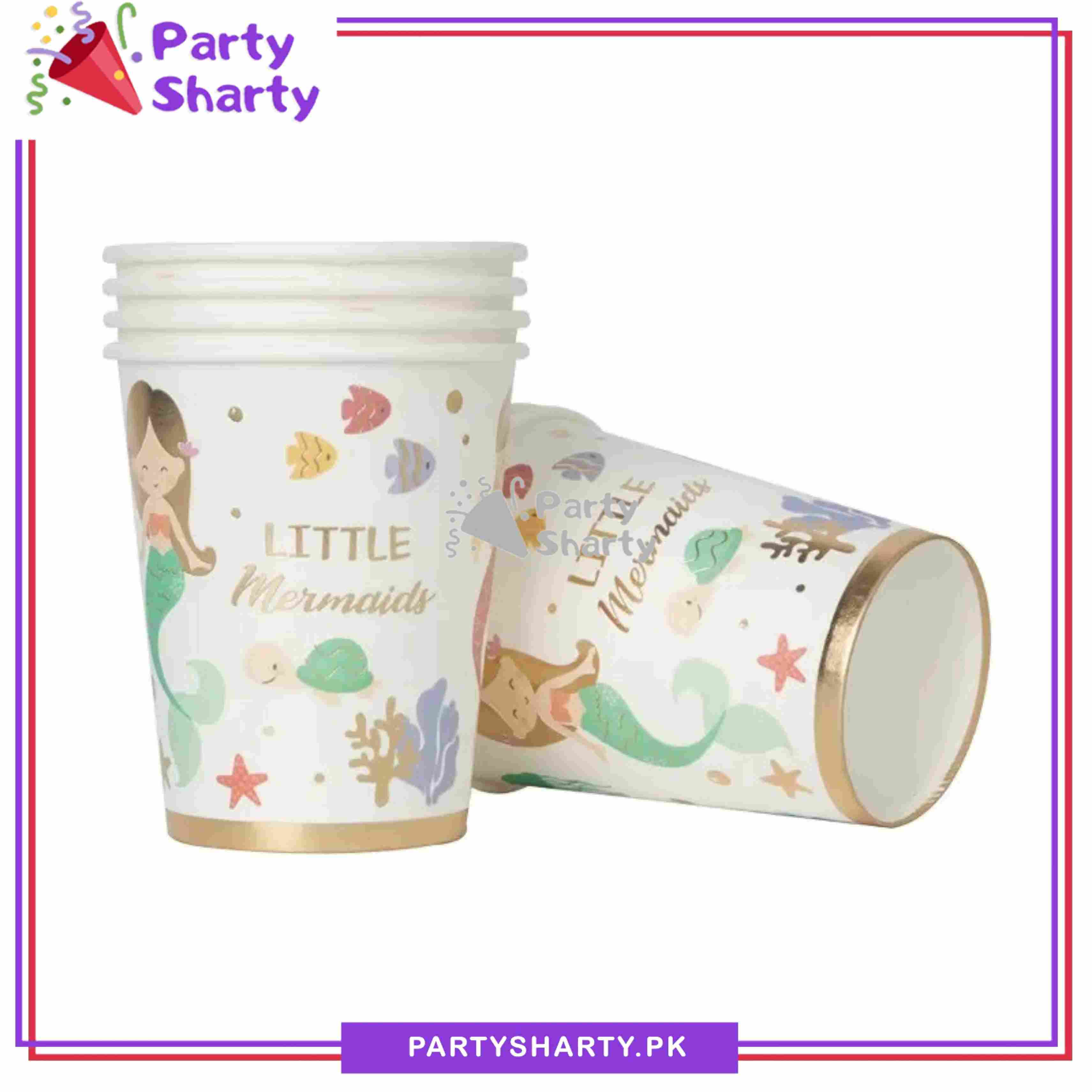 Little Mermaid Theme Birthday Party Paper Cups For Themed Based Party Supplies and Decorations