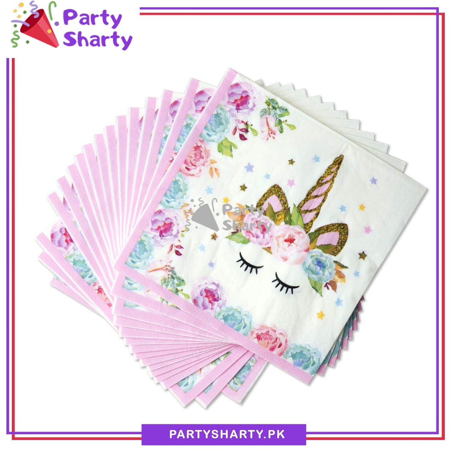 Little Unicorn Paper Napkins For Unicorn Birthday Theme Party and Decoration