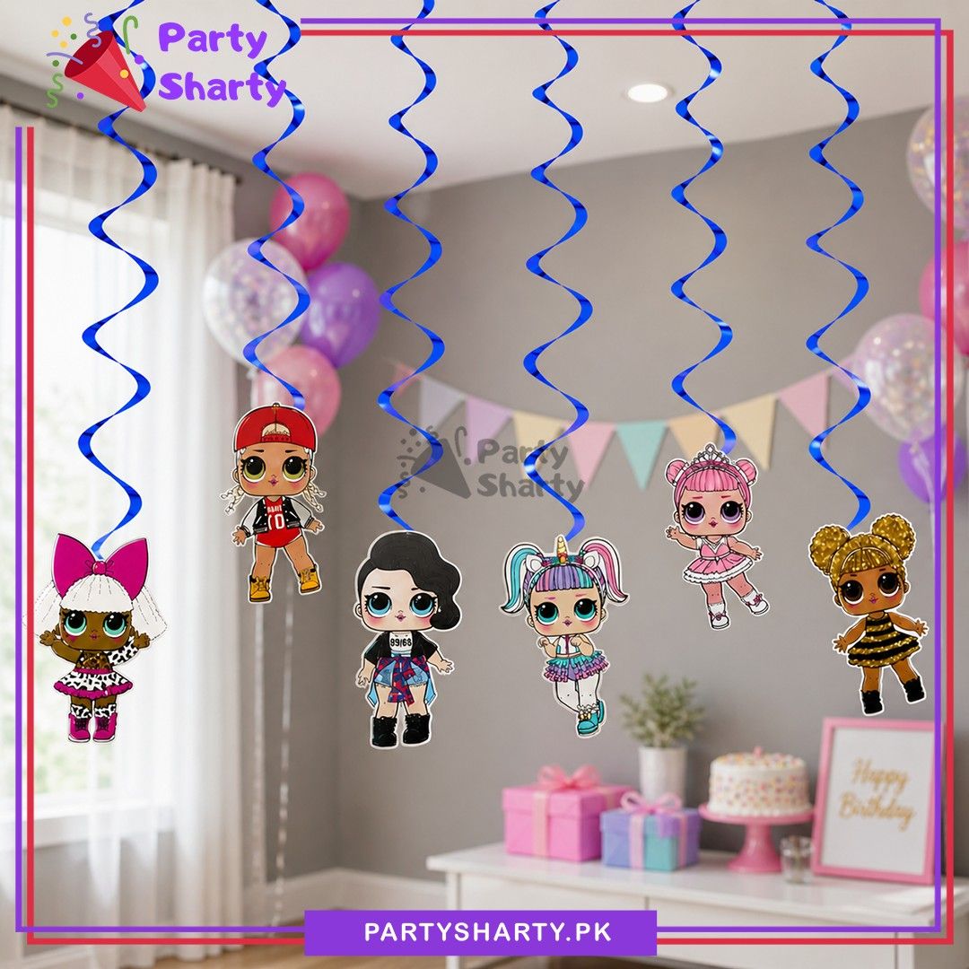 LOL Doll Theme Swirls For LOL Doll Theme Birthday Party & Decoration