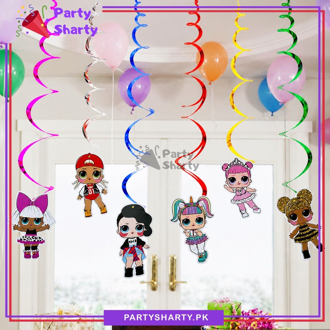 LOL Doll Theme Swirls For LOL Doll Theme Birthday Party & Decoration