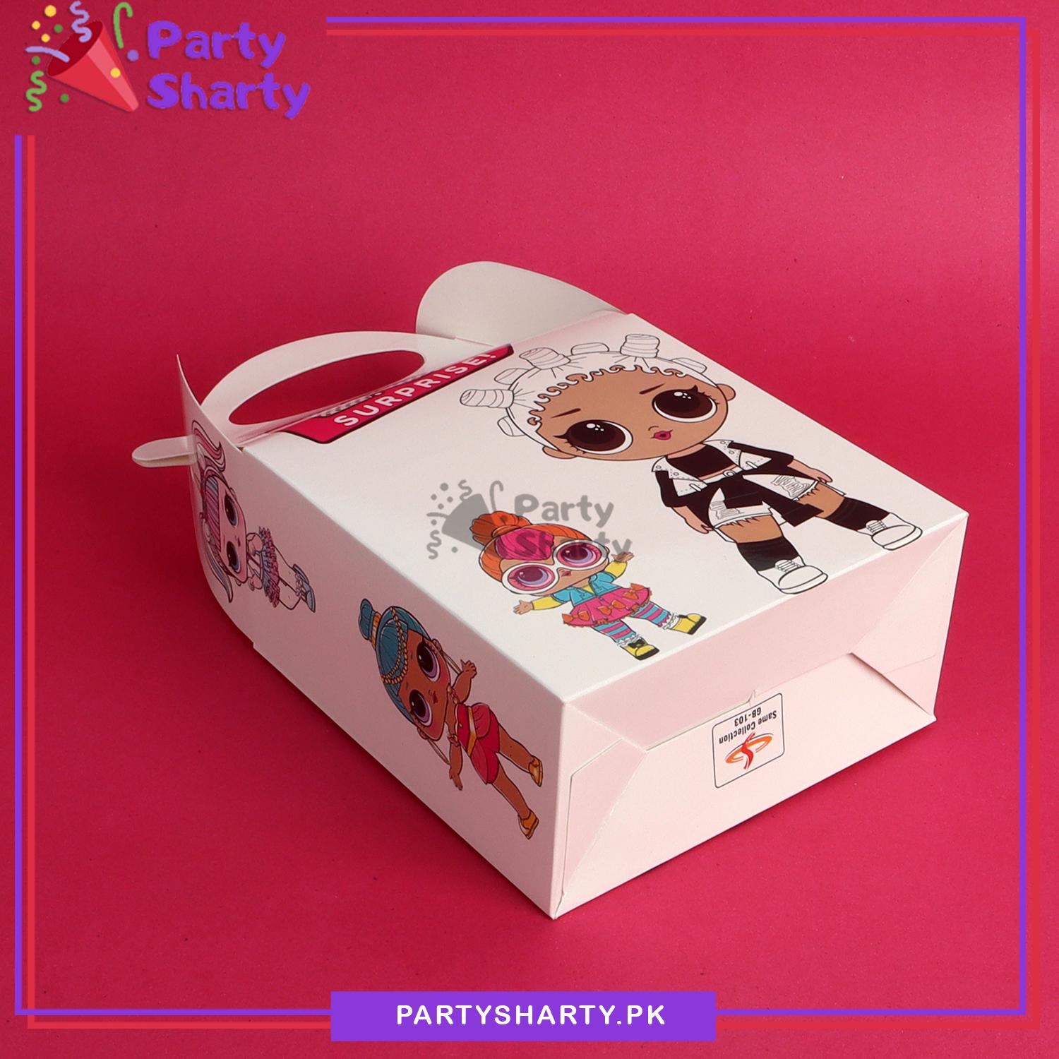 Lol Doll Theme Goody Boxes Pack of 6 For Theme Birthday Decoration and Celebration