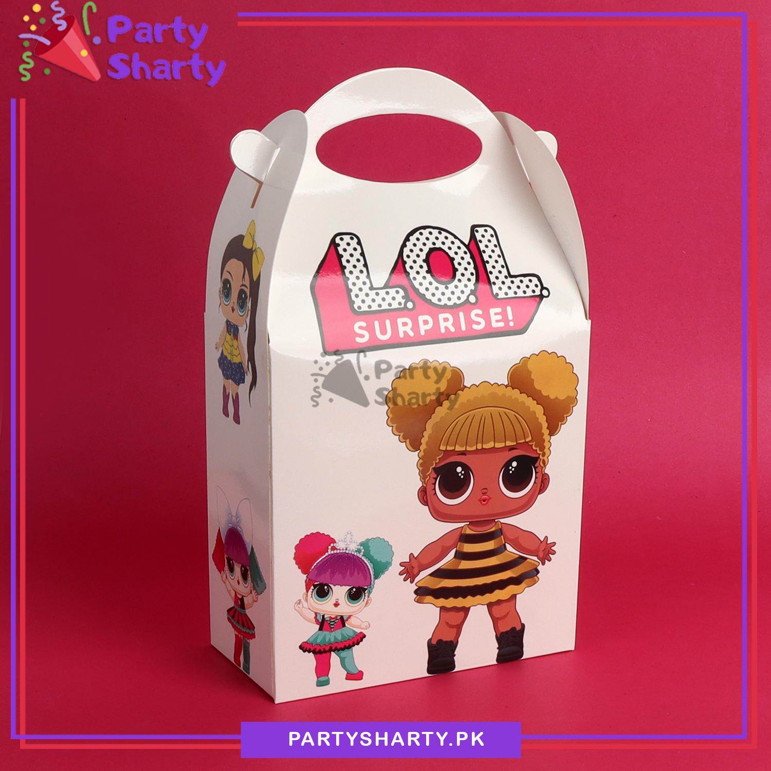 Lol Doll Theme Goody Boxes Pack of 6 For Theme Birthday Decoration and Celebration