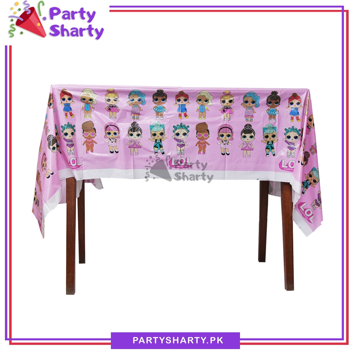 Lol Doll Theme Table Cover for Birthday Party and Decoration