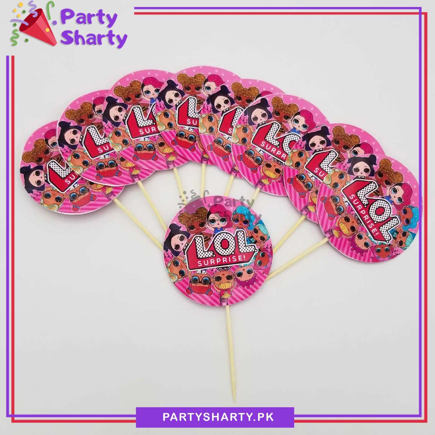 Lol Doll Theme Cup Cake Topper for Lol Doll Birthday Theme Party and Decoration