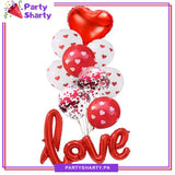 10pcs/set Love Scripted Foil with Heart Printed Latex Balloons For Party Decoration and Celebration