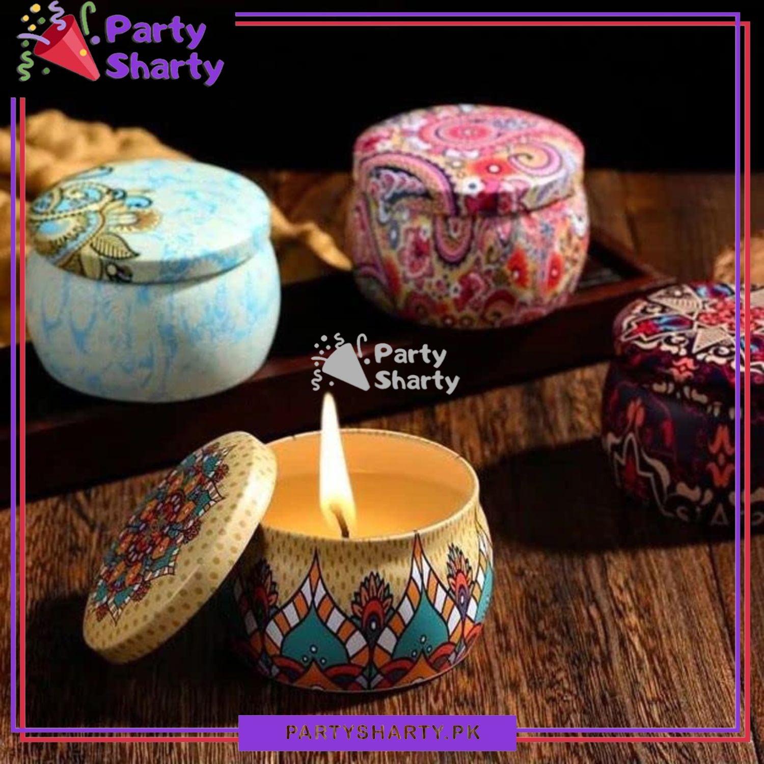 Beautiful Mandala Soy Wax Blend Scented Candles For Room Decoration