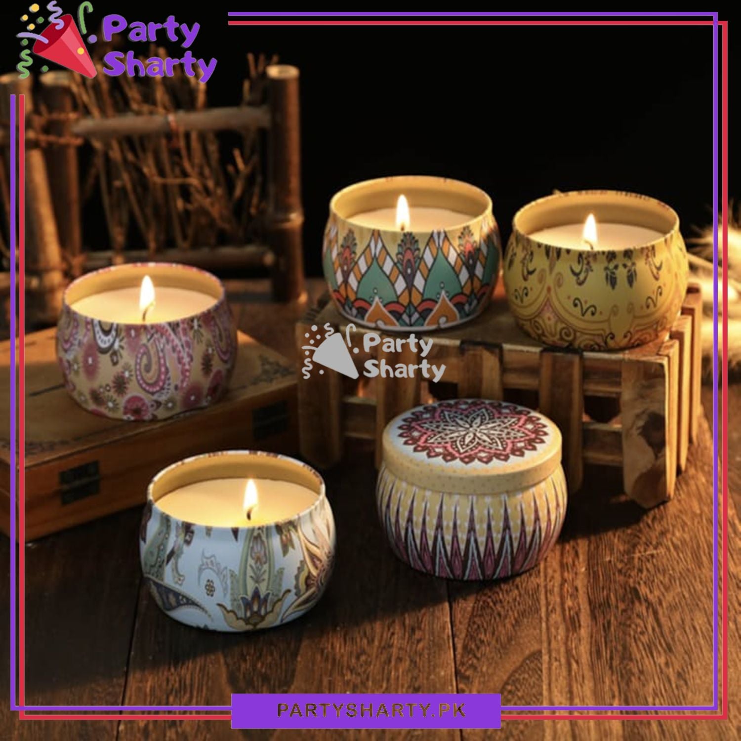 Beautiful Mandala Soy Wax Blend Scented Candles For Room Decoration