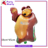 Masha Theme Bear Foil Balloon For Masha & The Bear Theme Birthday Party Decoration and Celebration