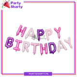 Happy Birthday Foil Balloon Banner for Decoration and Birthday Celebration