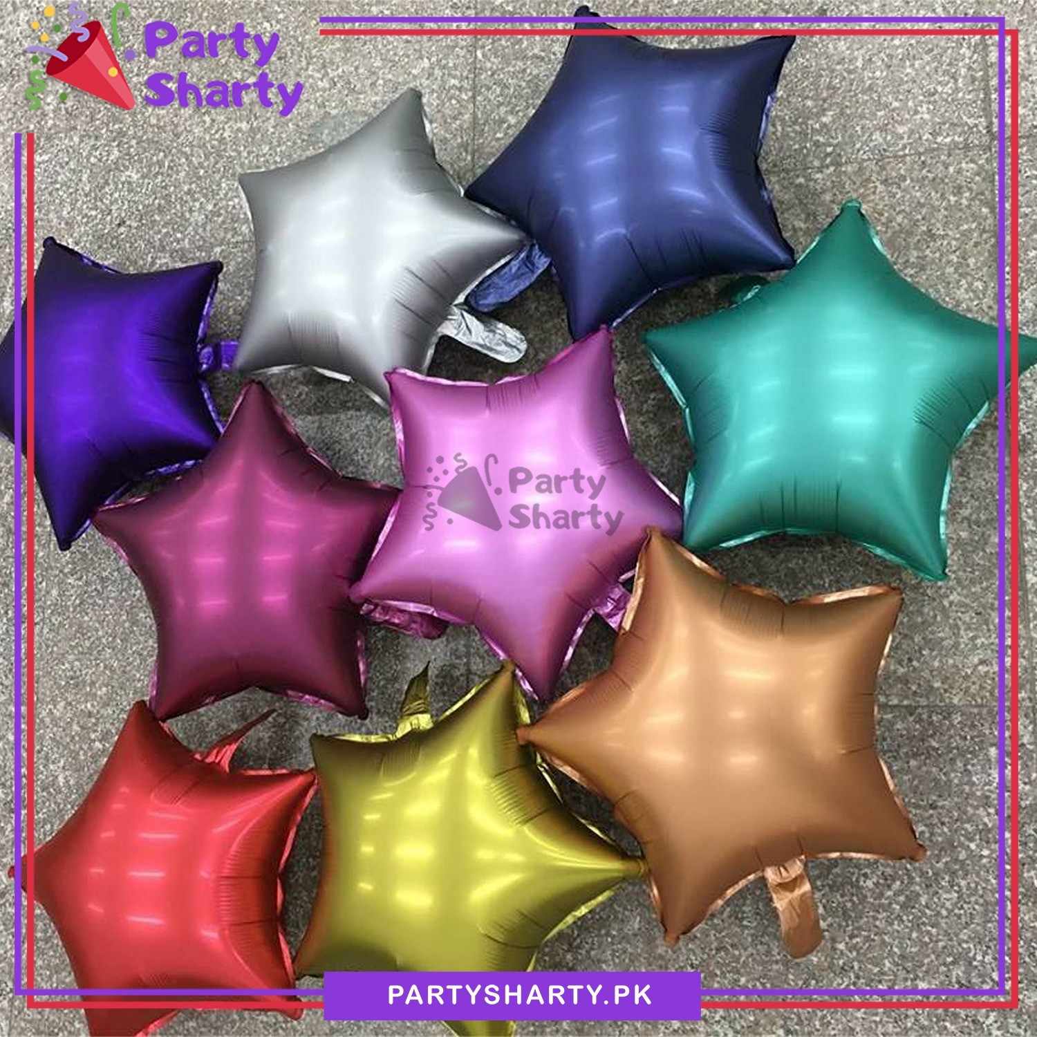 Matte Color Star Foil Balloons For Birthday Party and Event Decoration
