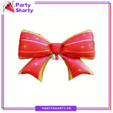 75x98cms Bow Knot Foil Balloon With Golden Sparkle Design For Party Decorations & Celebrations