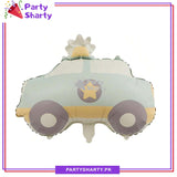 Matte Color Police Car Foil Balloon for Police / Transport Theme Birthday Party Decoration and Celebration