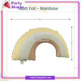 Matte Rainbow Shaped Foil Balloon For Theme Decoration and Celebrations