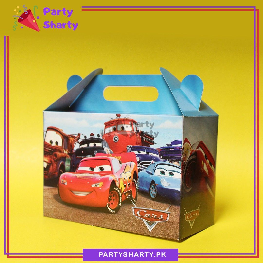 D-5 McQueen Car Theme Goody Boxes Pack of 10 For Car Theme Birthday Celebration