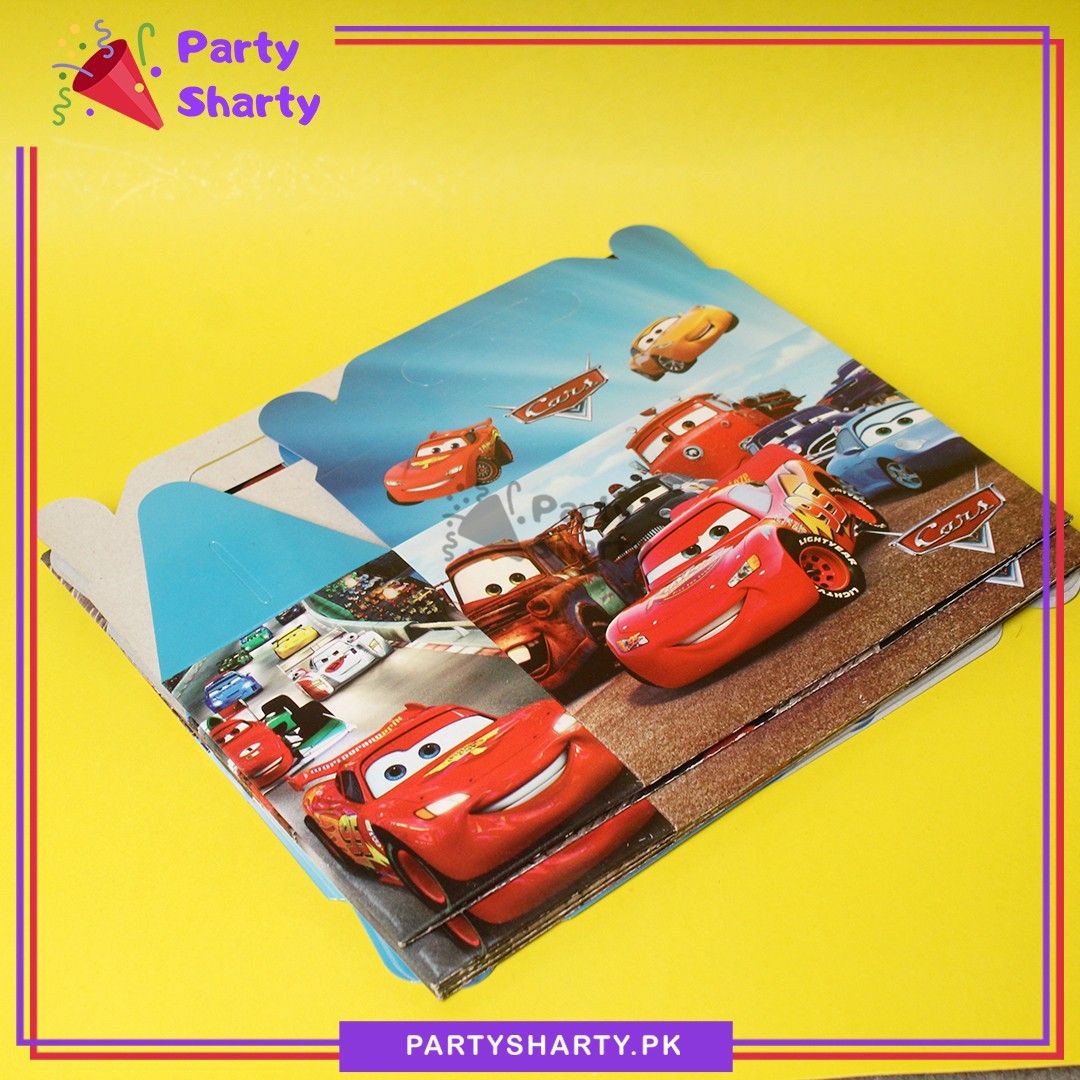 D-5 McQueen Car Theme Goody Boxes Pack of 10 For Car Theme Birthday Celebration