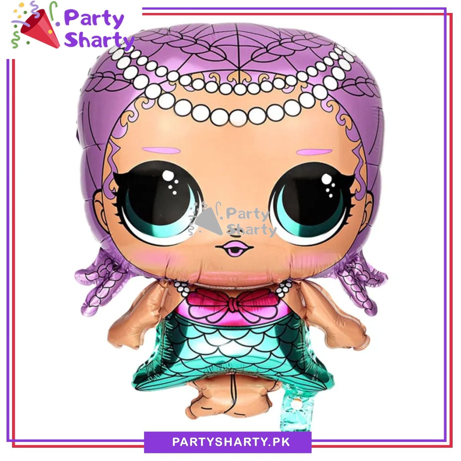 Merbaby Character Foil Balloon For LOL Doll Theme Birthday Party Decoration and Celebration