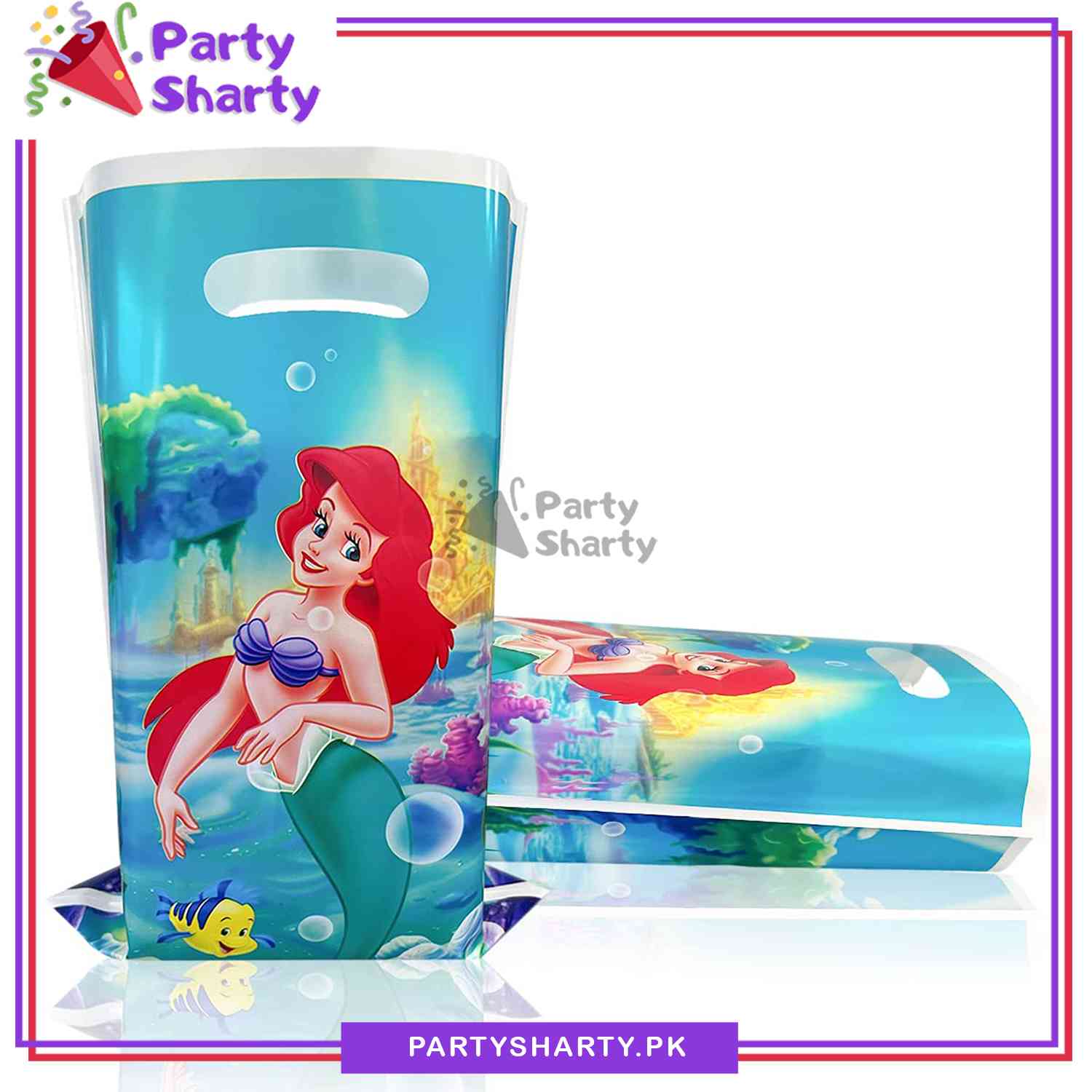 Mermaid Ariel Theme Goody Bags Pack of 10 For Mermaid Theme Party Decoration and Celebration