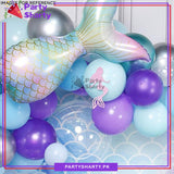 Gradient Mermaid Tail Foil Balloons Fish Balloons Happy Birthday Party Wedding Decoration
