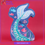 Mermaid Tail Thermocol Standee For Mermaid / Under the Sea Theme Based Birthday Celebration and Party Decoration