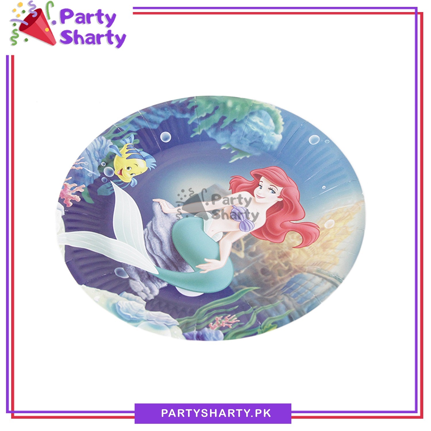Mermaid Theme Birthday Party Paper Plates For Themed Cake Paper Dessert Party Supplies and Decorations