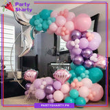 100pcs Mermaid Theme Balloon Garland Set For Birthday Decoration and Party Celebrations