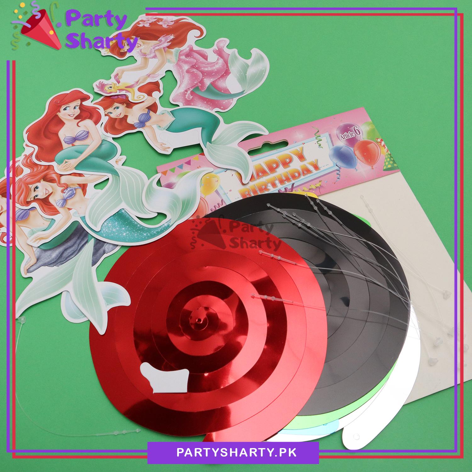 Mermaid Theme Swirls (Pack of 6) For Birthday Party and Decoration