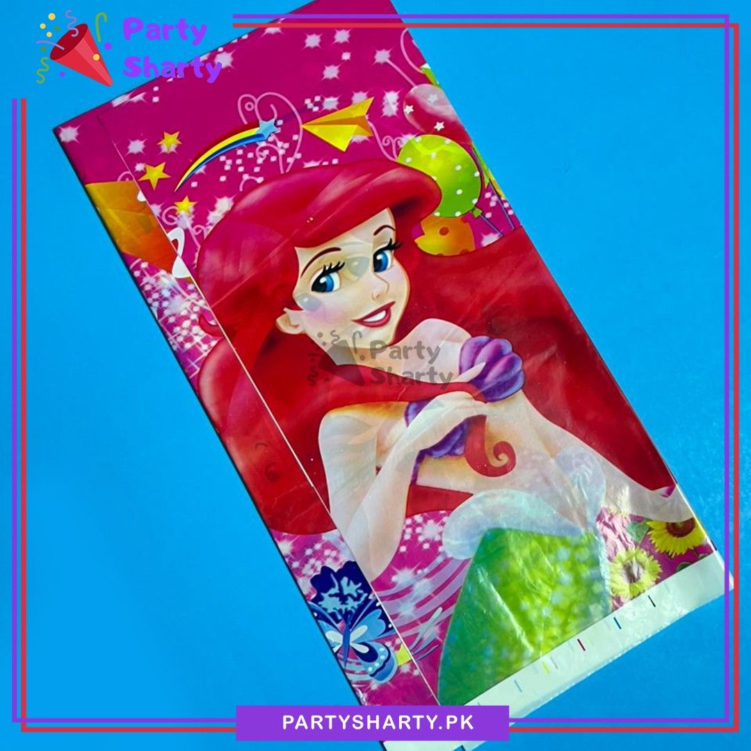 Pink Color Mermaid Theme Table Cover for Theme Based Party Decoration