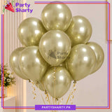 Metallic Chrome Balloons (Pack of 25) For Birthday, Wedding, Anniversary, Baby Shower Party Decoration