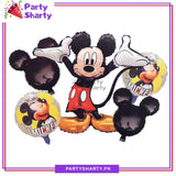 Mickey Mouse Cartoon Stylish Foil Balloon Set - 5 Pieces For Birthday Party