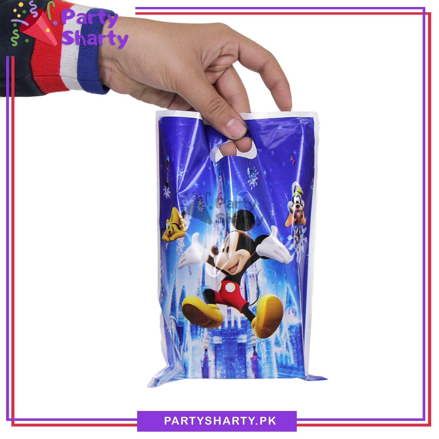 Mickey Mouse Theme Goody Bags Pack of 10 For Birthday Party Decoration and Celebration