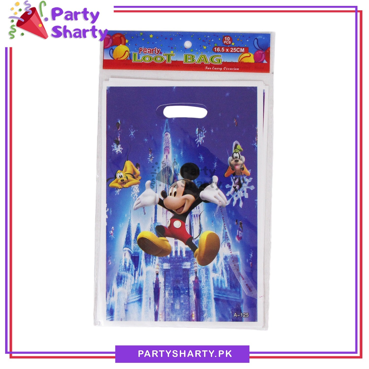 Mickey Mouse Theme Goody Bags Pack of 10 For Birthday Party Decoration and Celebration