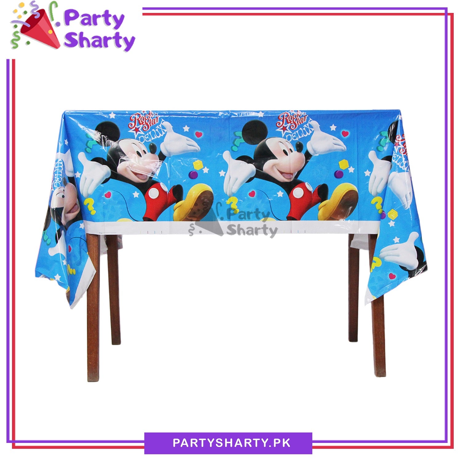 Mickey Mouse Party Theme Table Cover for Birthday Party and Decoration