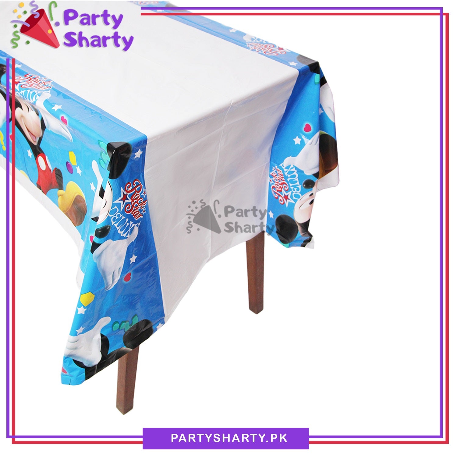 Mickey Mouse Party Theme Table Cover for Birthday Party and Decoration