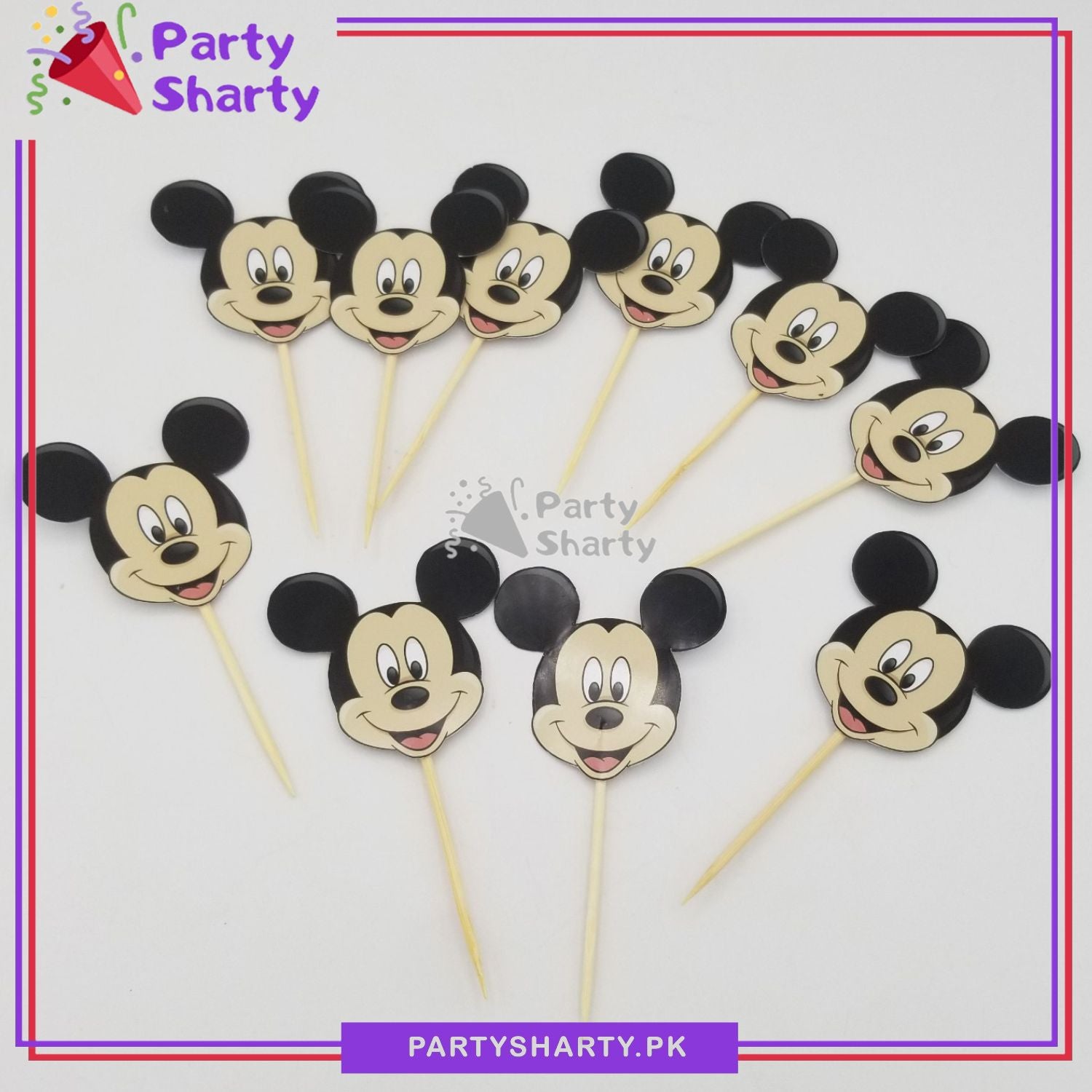Mickey Mouse Head Cup Cake Topper for Mickey Mouse Birthday Theme Party and Decoration