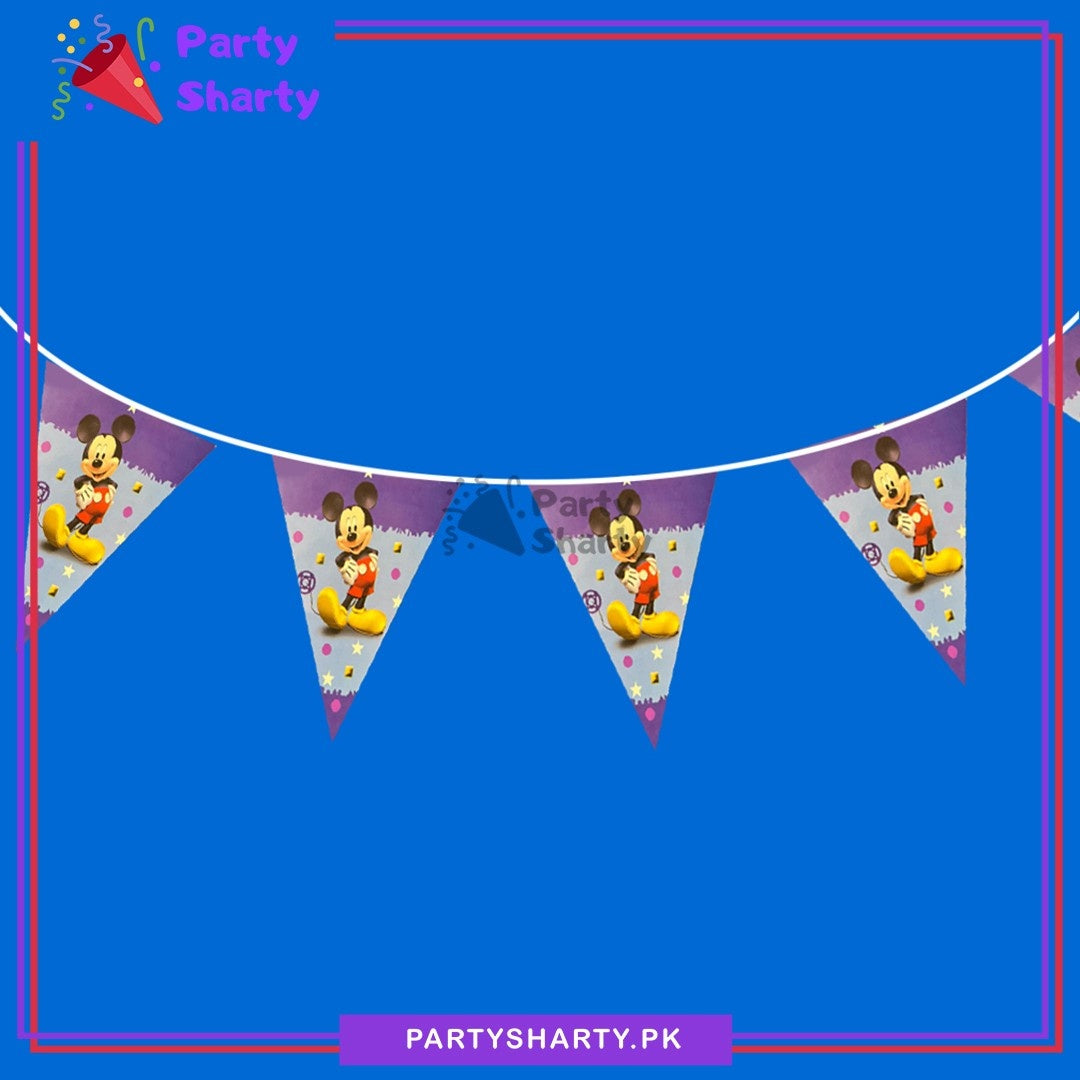 Mickey Mouse Theme Party Flags Bunting for Theme Decoration & Celebrations