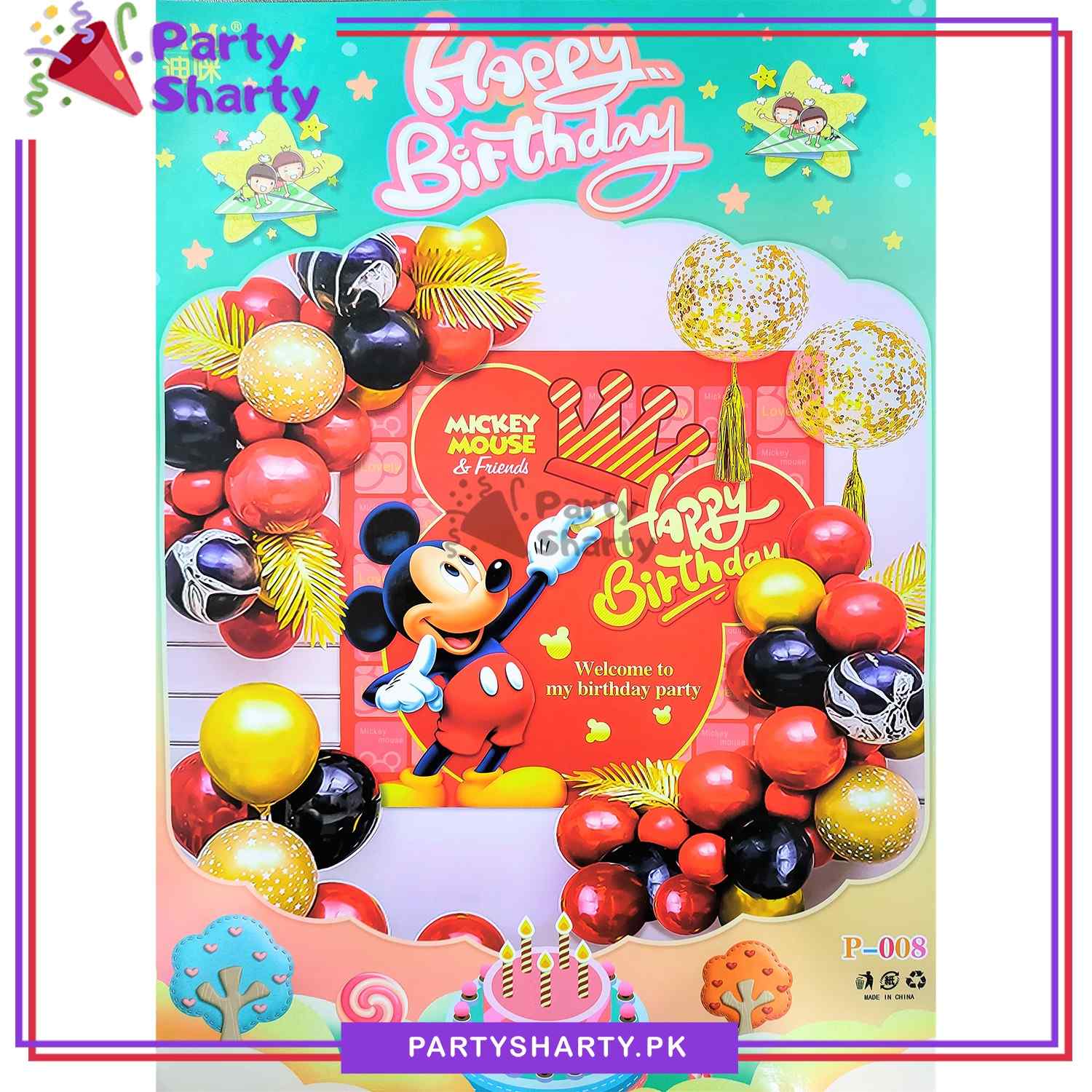 Happy Birthday Mickey Mouse Theme Set For Mickey Mouse Theme Birthday Decoration and Celebration