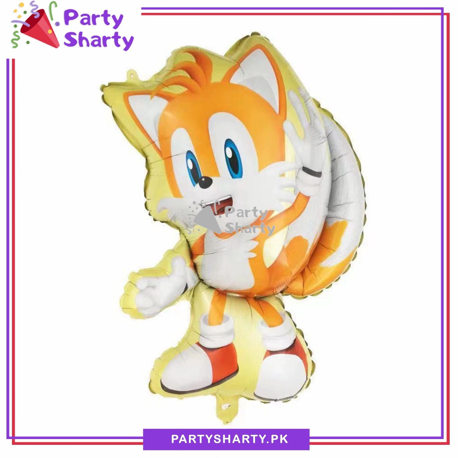 Miles Tails Prower Character Foil Balloons For Sonic Birthday Party Decoration and Celebration