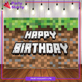 Minecraft Theme Panaflex backdrop For Mine Craft Theme Birthday Decoration and Celebration